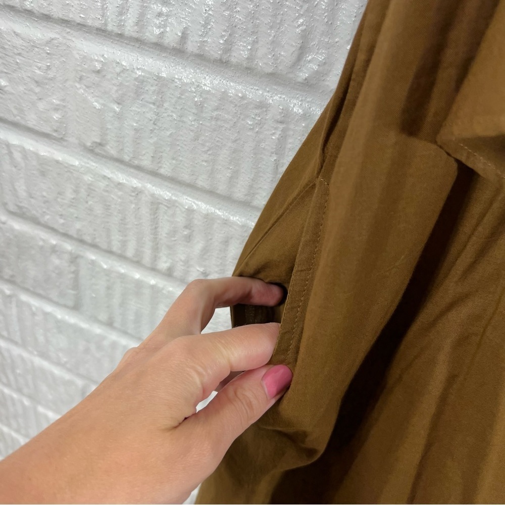 Mille Juliet Dress Trapeze Ruffle Neck Midi Dress Cafe Brown XXS - Picture 5 of 7
